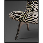 ジブラ模様の多層板コーデュロイチェア - スタイリッシュなリビングルームのアクセントに最適! fme-3138