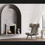 ジブラ模様の多層板コーデュロイチェア - スタイリッシュなリビングルームのアクセントに最適! fme-3138