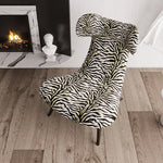 ジブラ模様の多層板コーデュロイチェア - スタイリッシュなリビングルームのアクセントに最適! fme-3138