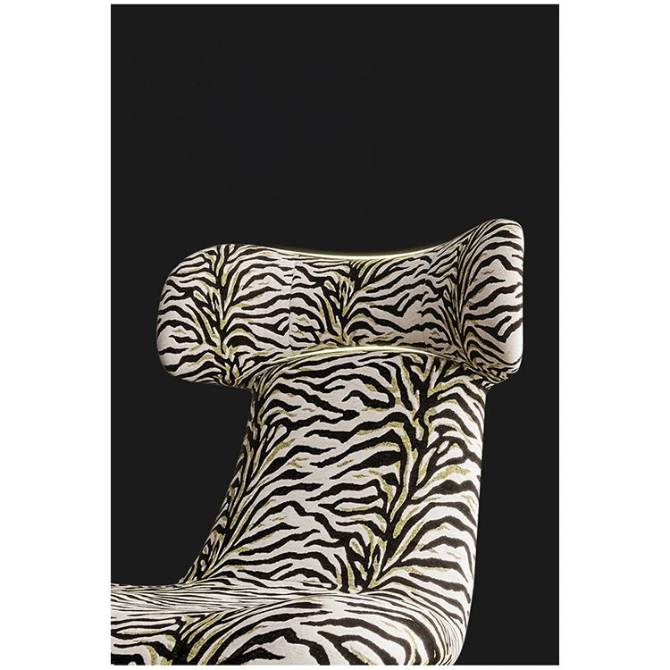 ジブラ模様の多層板コーデュロイチェア - スタイリッシュなリビングルームのアクセントに最適! fme-3138