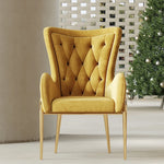 高級感あふれる無垢材・ステンレス製PUレザー チェア | おしゃれなインテリアに最適なリビングルーム用椅子 fmfd-5052