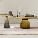 センターテーブル 強化ガラス エレガントモダンデザイン ルームアクセサリー兼用 調和の取れたインテリアに最適 fmfd-5054