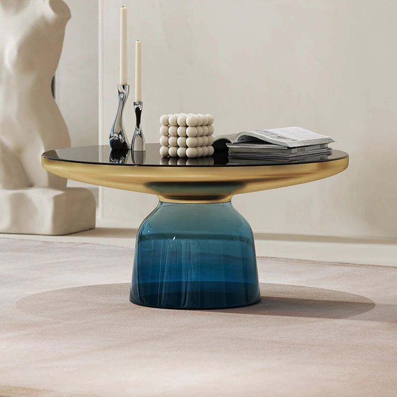 センターテーブル 強化ガラス エレガントモダンデザイン ルームアクセサリー兼用 調和の取れたインテリアに最適 fmfd-5054