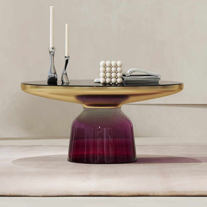 センターテーブル 強化ガラス エレガントモダンデザイン ルームアクセサリー兼用 調和の取れたインテリアに最適 fmfd-5054