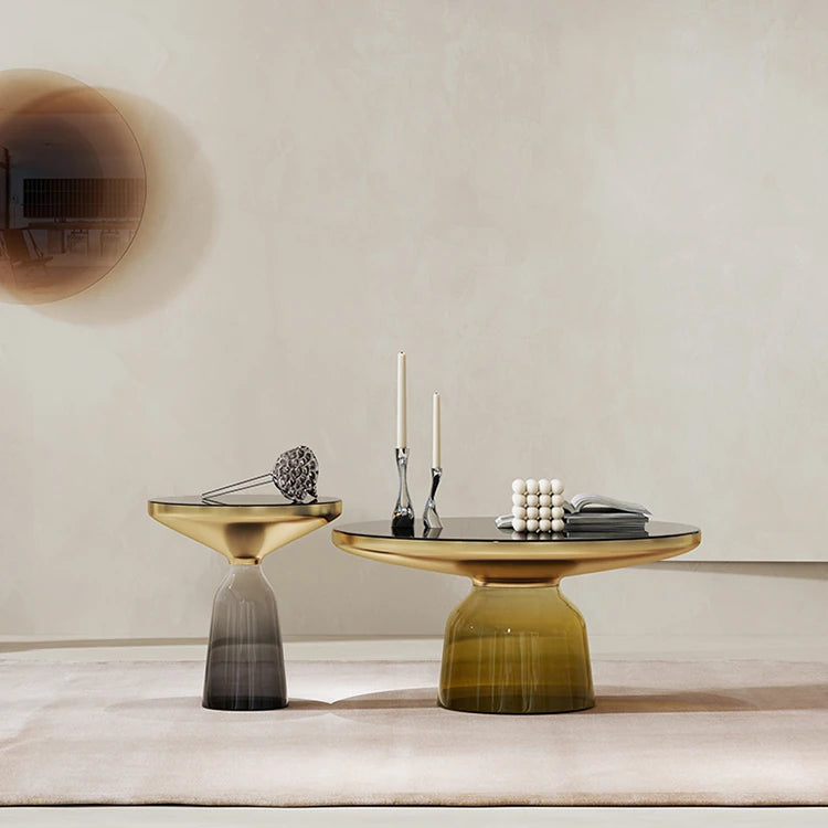 センターテーブル 強化ガラス エレガントモダンデザイン ルームアクセサリー兼用 調和の取れたインテリアに最適 fmfd-5054