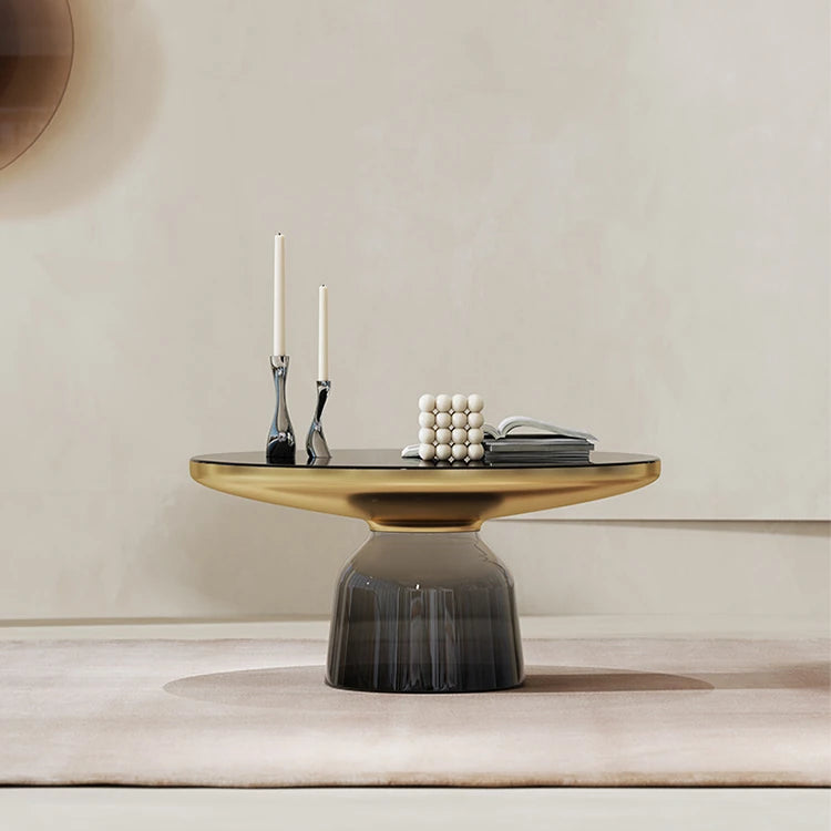 センターテーブル 強化ガラス エレガントモダンデザイン ルームアクセサリー兼用 調和の取れたインテリアに最適 fmfd-5054