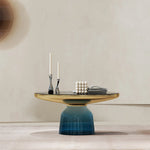 センターテーブル 強化ガラス エレガントモダンデザイン ルームアクセサリー兼用 調和の取れたインテリアに最適 fmfd-5054