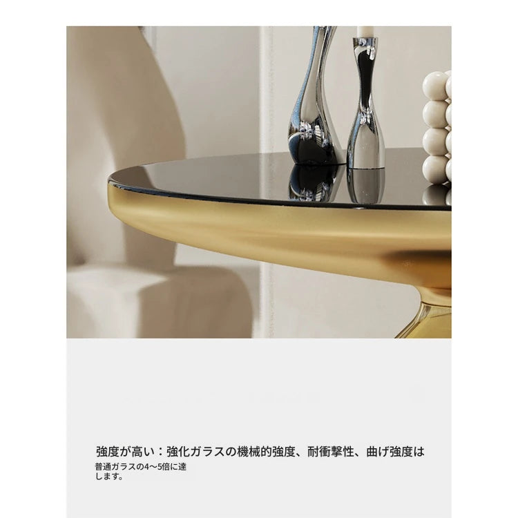 センターテーブル 強化ガラス エレガントモダンデザイン ルームアクセサリー兼用 調和の取れたインテリアに最適 fmfd-5054