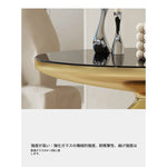 センターテーブル 強化ガラス エレガントモダンデザイン ルームアクセサリー兼用 調和の取れたインテリアに最適 fmfd-5054