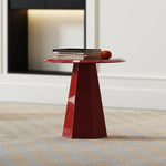 モダンデザインの赤いセンターテーブル|多層板製のスタイリッシュで機能的なインテリアアイテム fmfd-5055