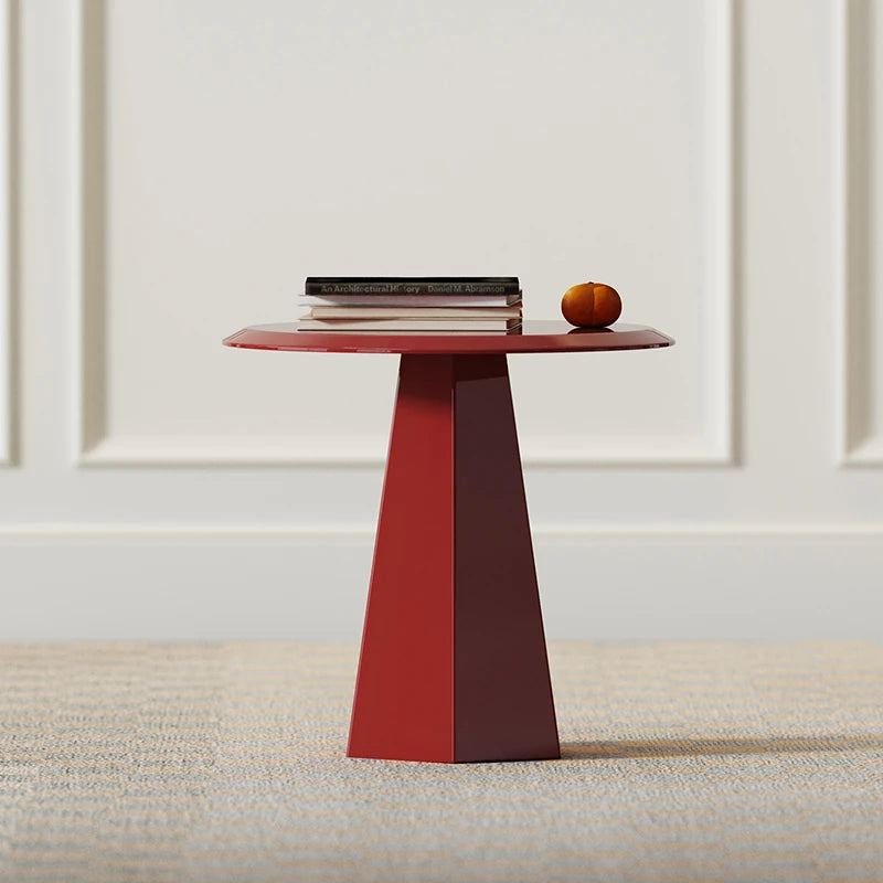 モダンデザインの赤いセンターテーブル|多層板製のスタイリッシュで機能的なインテリアアイテム fmfd-5055