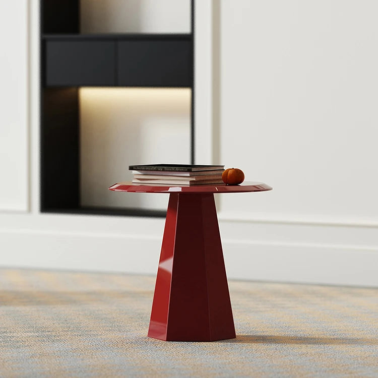 モダンデザインの赤いセンターテーブル|多層板製のスタイリッシュで機能的なインテリアアイテム fmfd-5055