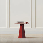モダンデザインの赤いセンターテーブル|多層板製のスタイリッシュで機能的なインテリアアイテム fmfd-5055