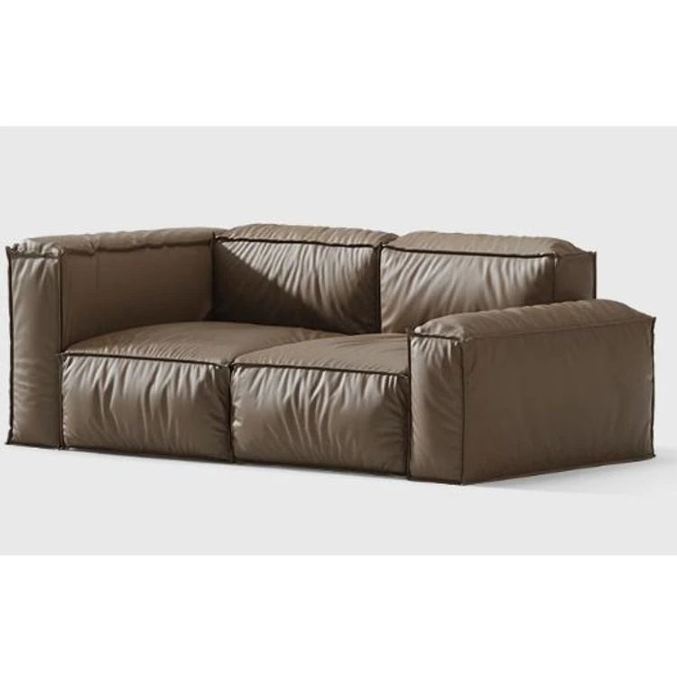 スタイリッシュなパイン・ダウン・合成皮革ソファー | モダンリビングの必需品 | 収納付き・快適な座り心地 fmfd-5056