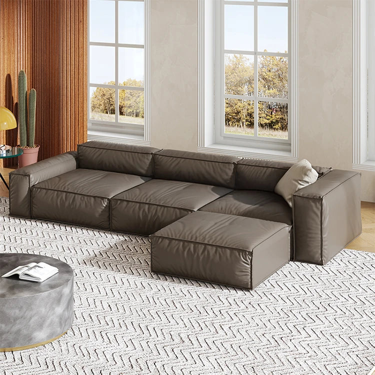 スタイリッシュなパイン・ダウン・合成皮革ソファー | モダンリビングの必需品 | 収納付き・快適な座り心地 fmfd-5056