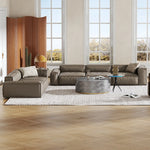 スタイリッシュなパイン・ダウン・合成皮革ソファー | モダンリビングの必需品 | 収納付き・快適な座り心地 fmfd-5056