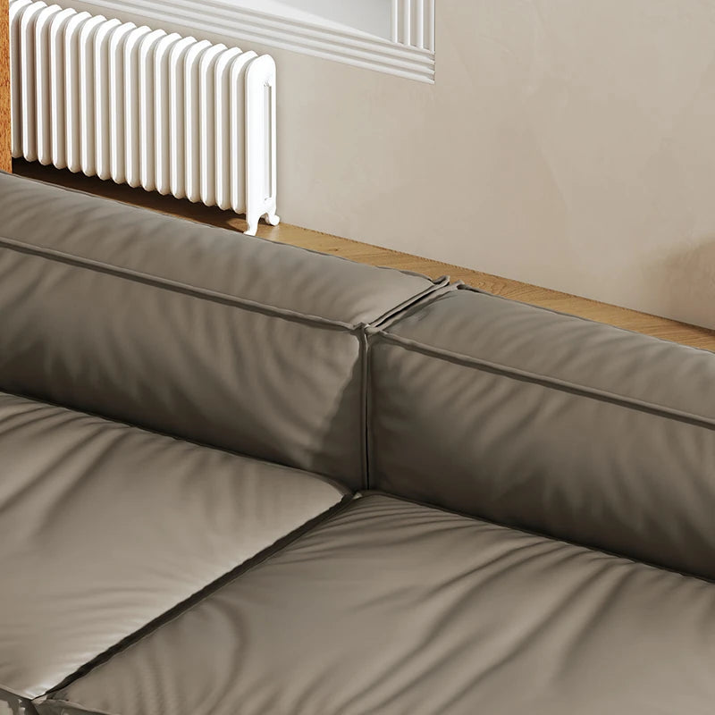 スタイリッシュなパイン・ダウン・合成皮革ソファー | モダンリビングの必需品 | 収納付き・快適な座り心地 fmfd-5056