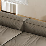 スタイリッシュなパイン・ダウン・合成皮革ソファー | モダンリビングの必需品 | 収納付き・快適な座り心地 fmfd-5056