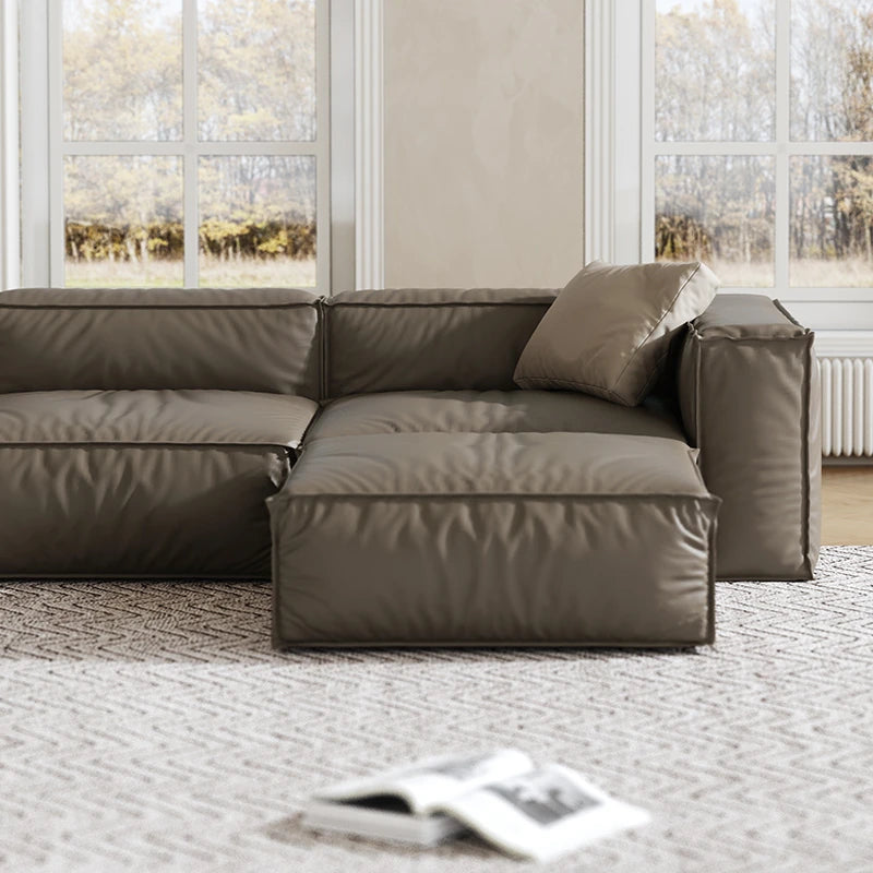 スタイリッシュなパイン・ダウン・合成皮革ソファー | モダンリビングの必需品 | 収納付き・快適な座り心地 fmfd-5056