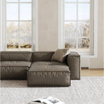 スタイリッシュなパイン・ダウン・合成皮革ソファー | モダンリビングの必需品 | 収納付き・快適な座り心地 fmfd-5056