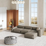 スタイリッシュなパイン・ダウン・合成皮革ソファー | モダンリビングの必需品 | 収納付き・快適な座り心地 fmfd-5056