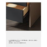 シンプルでスタイリッシュなオーク多層板ナイトテーブル - PUレザー引き出し付き、モダンなインテリアに最適! fmfd-5057