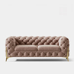 おしゃれなパインステンレス製ソファー|ラグジュアリーな深い青色・リビングルームに最適なデザイン fmfd-5060