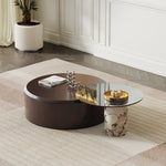 モダンデザイン センターテーブル 多層板と強化ガラス使用 おしゃれで機能的なリビング必須アイテム fmfd-5061