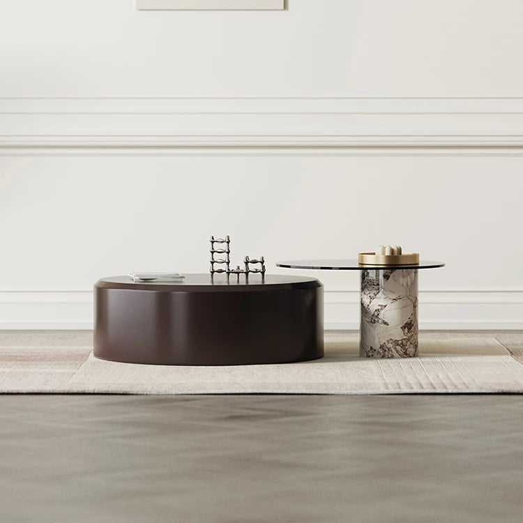 モダンデザイン センターテーブル 多層板と強化ガラス使用 おしゃれで機能的なリビング必須アイテム fmfd-5061