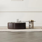 モダンデザイン センターテーブル 多層板と強化ガラス使用 おしゃれで機能的なリビング必須アイテム fmfd-5061