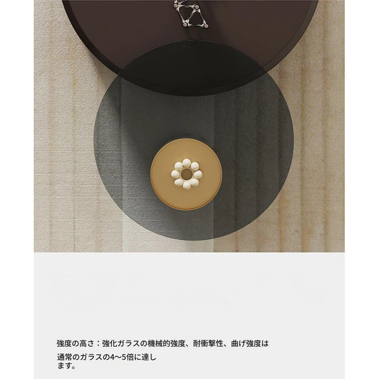 モダンデザイン センターテーブル 多層板と強化ガラス使用 おしゃれで機能的なリビング必須アイテム fmfd-5061