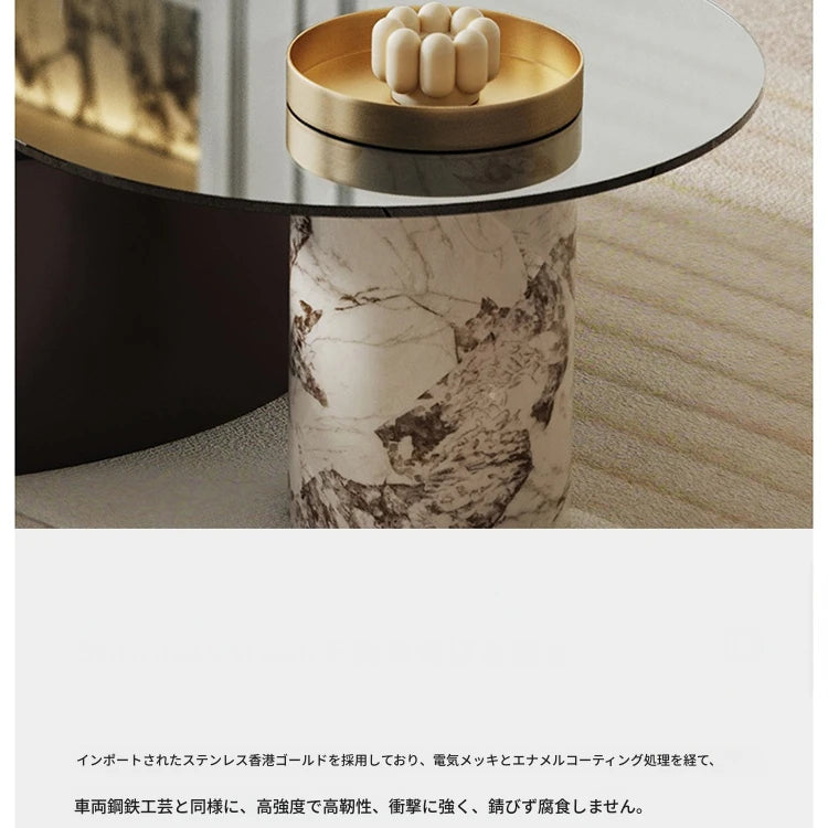 モダンデザイン センターテーブル 多層板と強化ガラス使用 おしゃれで機能的なリビング必須アイテム fmfd-5061