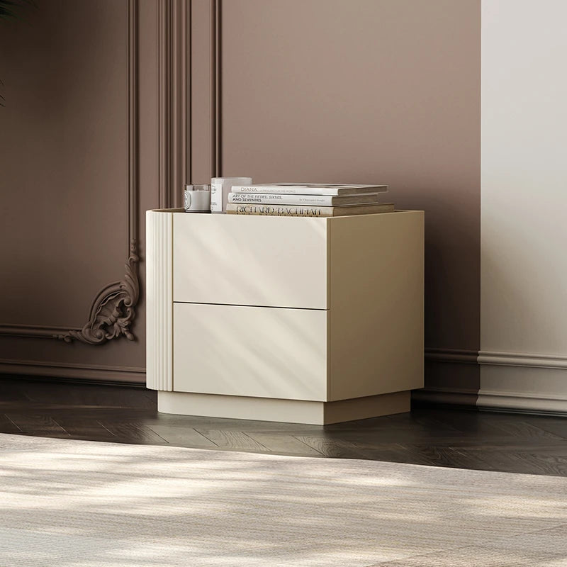 モダンデザイン ナイトテーブル 多層板製 おしゃれ収納家具 シンプルインテリア fmfd-5062