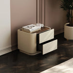 モダンデザイン ナイトテーブル 多層板製 おしゃれ収納家具 シンプルインテリア fmfd-5062