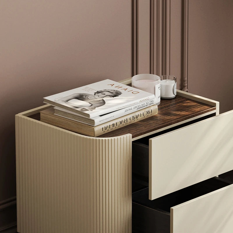 モダンデザイン ナイトテーブル 多層板製 おしゃれ収納家具 シンプルインテリア fmfd-5062