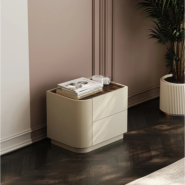 モダンデザイン ナイトテーブル 多層板製 おしゃれ収納家具 シンプルインテリア fmfd-5062