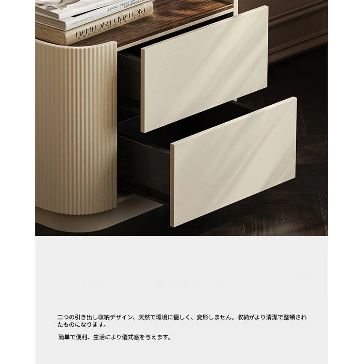 モダンデザイン ナイトテーブル 多層板製 おしゃれ収納家具 シンプルインテリア fmfd-5062