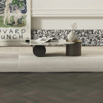 センターテーブル 大理石デザイン 多層板 ステンレス製 おしゃれなリビング家具 収納付き fmfd-5063