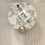 センターテーブル 大理石デザイン 多層板 ステンレス製 おしゃれなリビング家具 収納付き fmfd-5063