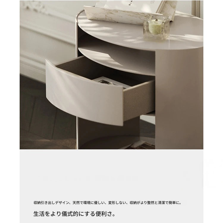 洗練されたデザインの多層板ナイトテーブル - 室内にぴったりな収納付きサイドテーブル fmfd-5064