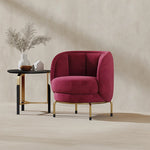 魅力的な無垢材チェア - クラシック&モダンデザイン、リビングルームに最適なアクセント ピンク色 fmfd-5065