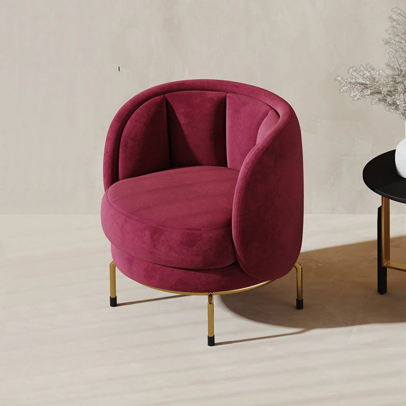 魅力的な無垢材チェア - クラシック&モダンデザイン、リビングルームに最適なアクセント ピンク色 fmfd-5065