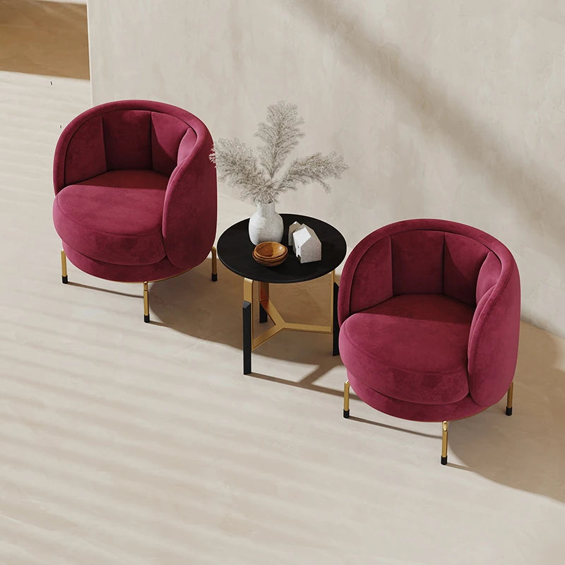 魅力的な無垢材チェア - クラシック&モダンデザイン、リビングルームに最適なアクセント ピンク色 fmfd-5065