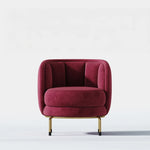 魅力的な無垢材チェア - クラシック&モダンデザイン、リビングルームに最適なアクセント ピンク色 fmfd-5065