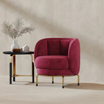 魅力的な無垢材チェア - クラシック&モダンデザイン、リビングルームに最適なアクセント ピンク色 fmfd-5065