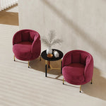 魅力的な無垢材チェア - クラシック&モダンデザイン、リビングルームに最適なアクセント ピンク色 fmfd-5065