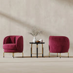 魅力的な無垢材チェア - クラシック&モダンデザイン、リビングルームに最適なアクセント ピンク色 fmfd-5065