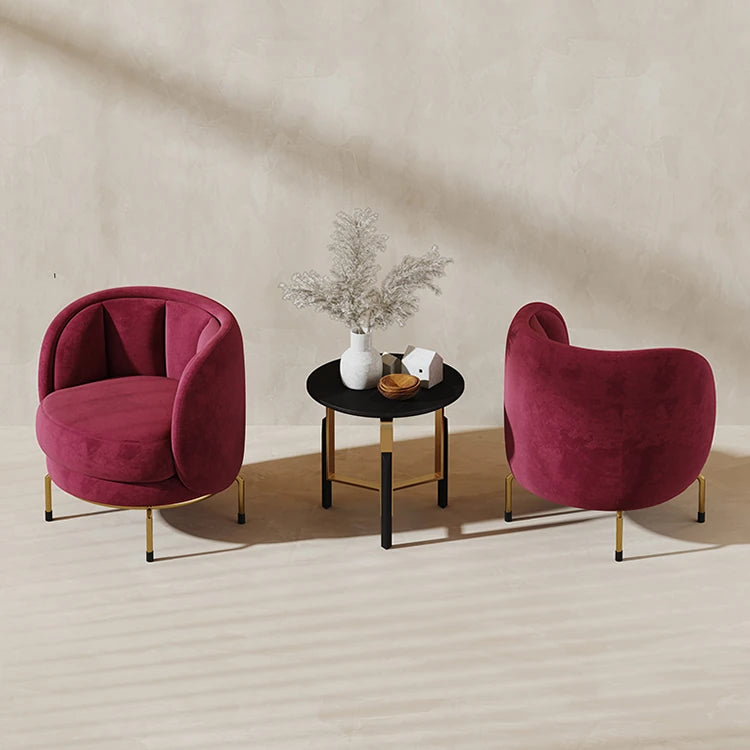 魅力的な無垢材チェア - クラシック&モダンデザイン、リビングルームに最適なアクセント ピンク色 fmfd-5065