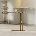 モダンデザイン センターテーブル 多層板製 おしゃれなツートンカラー 丸型サイドテーブル fmfd-5066