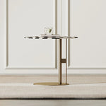 モダンデザイン センターテーブル 多層板製 おしゃれなツートンカラー 丸型サイドテーブル fmfd-5066